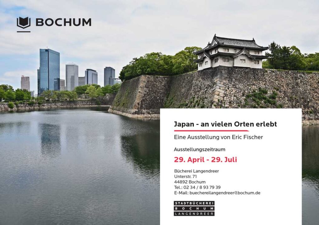 Flyer Titel "Japan - an vielen Orten erlebt"