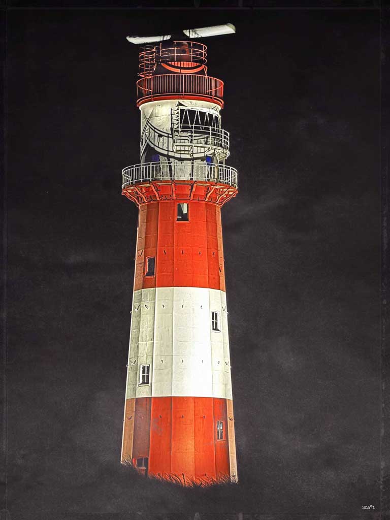 Borkumer Leuchtturm in der Nacht